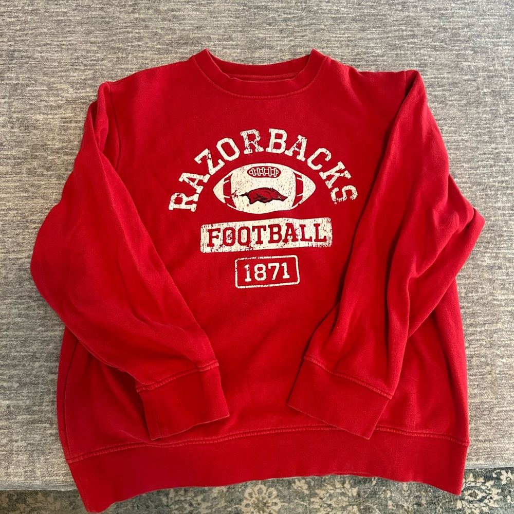 Arkansas Razorbacks Red Football Sweater